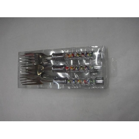 stainless colourful handle fork set for dining