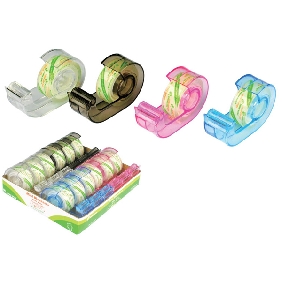 Wholesale colorful Crystal Clear Tape set dispenser attached