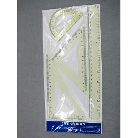 Wholesale Promotional 4 per Pack Geometry Ruler Combination Sets, good quality