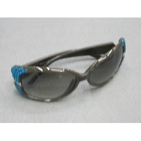 Wholesale 2010 new stylish blue crystal frame Women's sunglasses fashion accessories