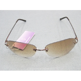 Wholesale Men's rimless copper sunglasses lightweight popular style
