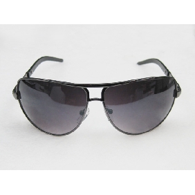 Wholesale New stylish men's black resin sunglasses black copper frame