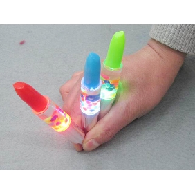 Wholesale Promotional cartoon flash plastic children's blue stick ball pen/ ballpoint