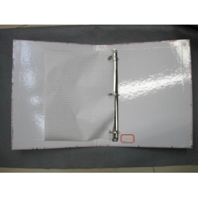 White document file folder with cute cartoon design, promotional gift