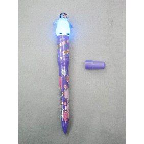 Wholesale Promotional lipstick-shape colorful cartoon children's flash plastic stick ball pen/ ballpoint