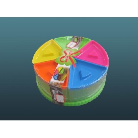 Wholesale stylish plastic fruit plate with 5 colors, necessary plastic food container