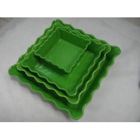 Wholesale square melamine mixing plate, set of 4