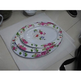 Wholesale melamine flower design plate, set of 3