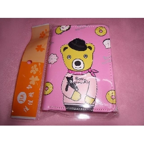 Wholesale Popular PU Lovely bear Tri-Fold Wallet purses on sales