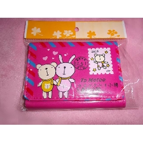Wholesale 2010 new style lovely bunny Tri-Fold Wallet purses with smooth surface