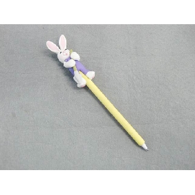 Wholesale Fancy promotional colorful animal polymer clay children's blue ball pen/ ballpoint