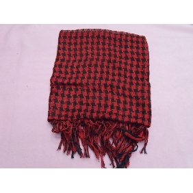 Wholesale RED SOFT FASHION KNITTED HOUNDSTOOTH NECK SCARF SHAWL WRAP