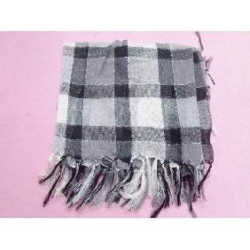 Wholesale Gorgeous big plaid silk scarf for girl's gift with silver thread