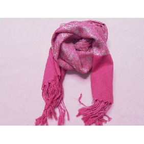 Wholesale Red Hand Knitted Scarf with lucky clouds design on the surface