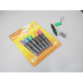 Wholesale Fancy promotional colorful plastic children's blue ball pen/ ballpoint with highlight pen