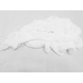 Wholesale Beautiful white falbala silver thread scarf shawl with strong scalability