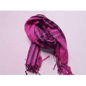 Wholesale 100% T/C New design houndstooth check square scarf with fringe