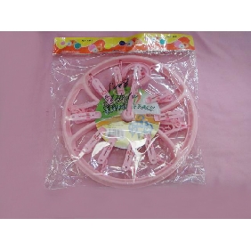 round plastic laundry sockings & sock hanger