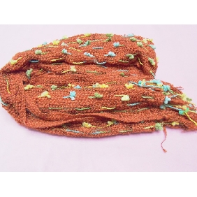 Wholesale Yellow Hand-knitted Soft Yarn Fringed Scarf Lady's Apparel Accessories