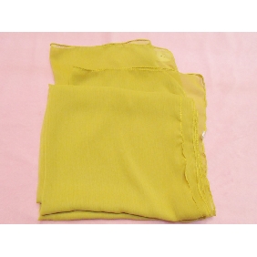 Wholesale Wonderful Yellow Chiffon Sripped Scarf Lady's Apparel Accessories With Hemming