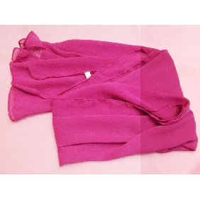 Wholesale Beautiful Red Chiffon Stripped Scarf Lady's Apparel Accessories With Hemming