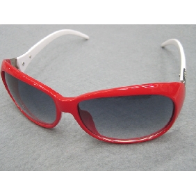Wholesale Sexy Red Fashion Silver Colored Metal Lady's Sunglasses 20903