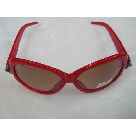 Wholesale Red Stylish lady's Resin Lenses Plastic Frame Anti-scar Sunglasses 8918