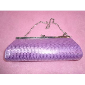 Wholesale Stylish Light Purple Stone Pattern Steel-rimmed Removable Metal Chain Lady's Handbag