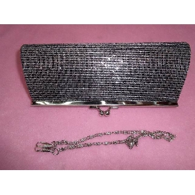 Stylish Bright Silk Hollowed-out Steel-rimmed Removable Metal Chain Lady's Handbag