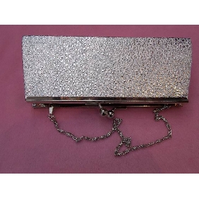 Wholesale Shining Stylish Veined Steel-rimmed Removable Metal Chain Lady's Handbag