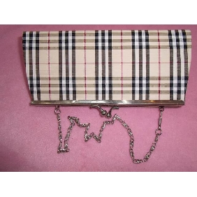 Wholesale Stylish Checks Steel-rimmed Removable Metal Chain Lady's Handbag