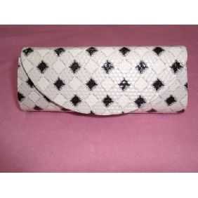 Wholesale Stylish Chequered With Black and White Steel-rimmed Removable Metal Chain Lady's Handbag