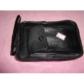 Wholesale Fashion One Button Genuine Leather Double-zipper Head Briefcases