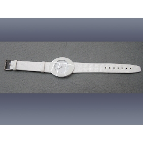 Wholesale 2010 Promotional Newly design decorative fashion nobler electronic wrist watch with white PU watchband