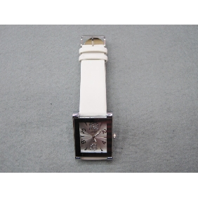 Wholesale 2010 Promotional newly design decorative fashion nobler electronic wrist watch with white PU watchband