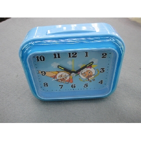 Wholesale 2010 Promotional Newly design decorative cartoon square shape vivid color plastic electronic clock