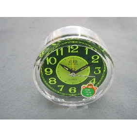 Wholesale 2010 Promotional newly design decorative cartoon vivid color transparent plastic electronic mini alarm clock