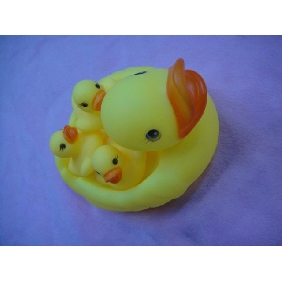Lovely Gift For Your Lover Yellow Duck Mother And Three Of Her Babies