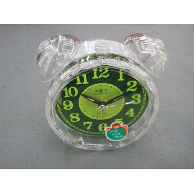 Wholesale 2010 Promotional newly design decorative cartoon vivid color transparent plastic electronic mini alarm clock