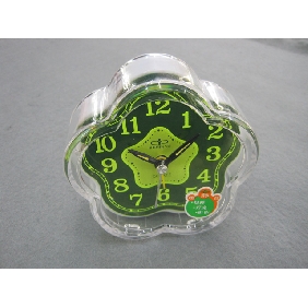 Wholesale 2010 Promotional newly design decorative cartoon vivid color transparent plastic electronic mini alarm clock