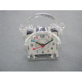 Wholesale 2010 Promotional newly design decorative cartoon vivid color transparent plastic electronic mini alarm clock