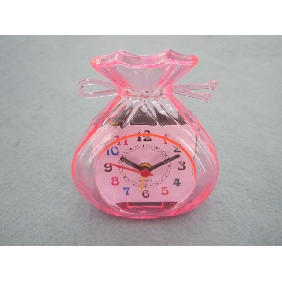 Wholesale 2010 Promotional newly design decorative cartoon vivid color transparent plastic electronic mini alarm clock