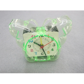Wholesale 2010 Promotional newly design decorative cartoon vivid color transparent plastic electronic mini alarm clock