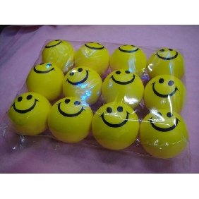 Wholesale Yellow Simile Design PO ball Just For Exercise