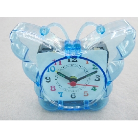 Wholesale 2010 Promotional newly design decorative cartoon vivid color transparent plastic electronic mini alarm clock