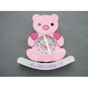 Wholesale 2010 Promotional newly decorative pig shape vivid color high quality plastic electronic mini alarm clock