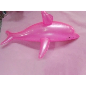 Wholesale Pink Transparent Lovely Swimming Dolphin Style PVC Inflatable Toy