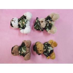 Wholesale Cool Design Military Uniform Stuffed Plush Bear Doll