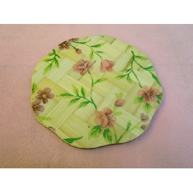 Wholesale Exquisite Printing Design Large Size Bamboo Weaving Table Mat