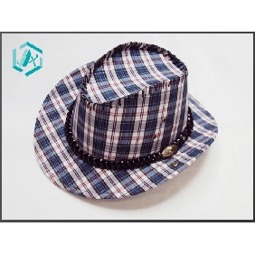 Wholesale Man's Fashion Accessories Checkered High Quality Canvas Hat